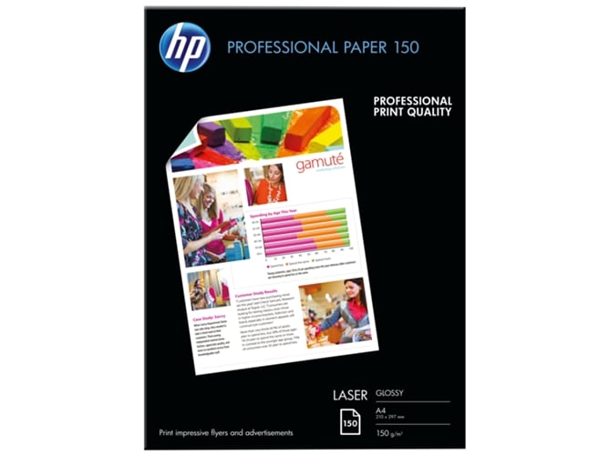 Papel Fotográfico HP Premium Plus Glossy Photo Paper (150 g/m²) HP - Papel de impressora e copiadora - 150 g/m², glossy, a4, branco