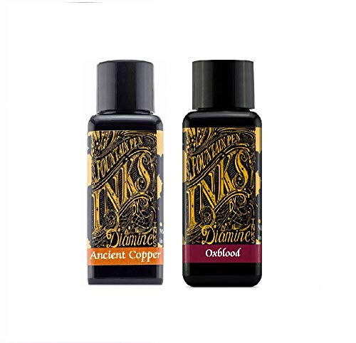 Tinteiro DIAMINE 1-02-01-02 (Preto e Azul) Diamine - Tinta e recargas de caneta - preto, azul, diamine