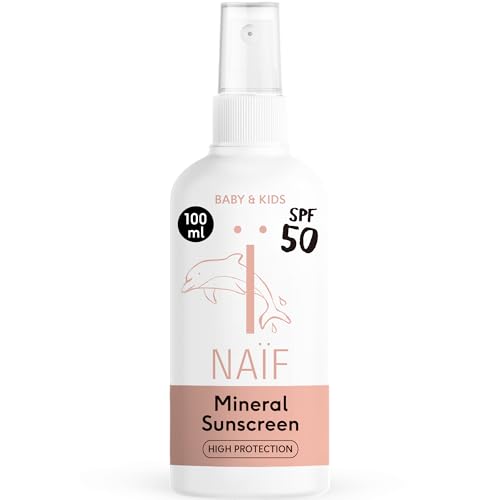 Protetor Solar NAIF Spray Solar Para Bebe e Criança Fator 50 (100 ml) NAIF CARE - Protetor solar - spray, fator 50+, bebé, criança