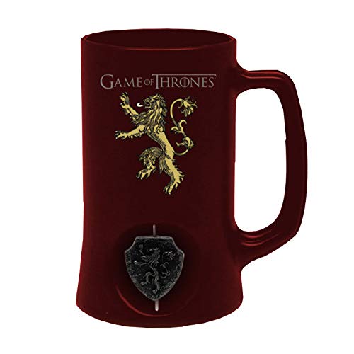 Caneca de Cerveja SD TOYS Lannister Logo 3D Emblema Rotativo Vermelho Game Of Thrones SD Toys - Copos de cerveja - caneca, cerveja, lannister, logo 3d, emblema rotativo, game of thrones