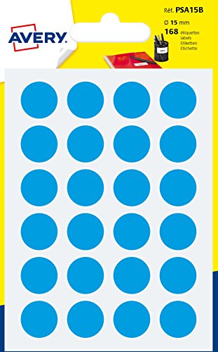 Avery Spain Psab-15 15Mm Blue (Classificação e Arquivo) Avery España - Etiquetas e tags - azul, 15mm, resistente à água