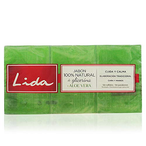Sabonete Lida Natural Glicerina E Aloe Vera 3X125G LIDA - Banho e corpo - glicerina, aloe vera, 3x125g