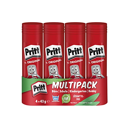 Pritt Cola 4X43G (Recondicionado Como Novo) Henkel - Adesivos e ímãs para artesanato - cola, durável, sem solvente