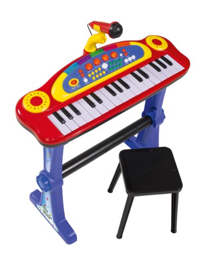 Teclado SIMBA TOYS My Musik World (Idade Mínima Recomendada: 3 anos) SIMBA - Áudio - 6 botões, gravador, luzes, sons