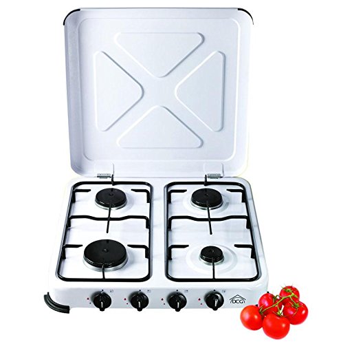 Placa de Gás Eléctrica DCG EKP2427 (Nº de queimadores: 2) DCG Eltronic - Eletrodomésticos de cozinha - 2 queimadores, 4 zonas, branco, esmaltado