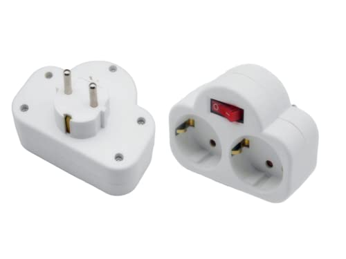 Adaptador com interruptor KELLEGOUR 2 peças Kellegour - Tomadas e soquetes de energia - adaptador, interruptor, 2 peças