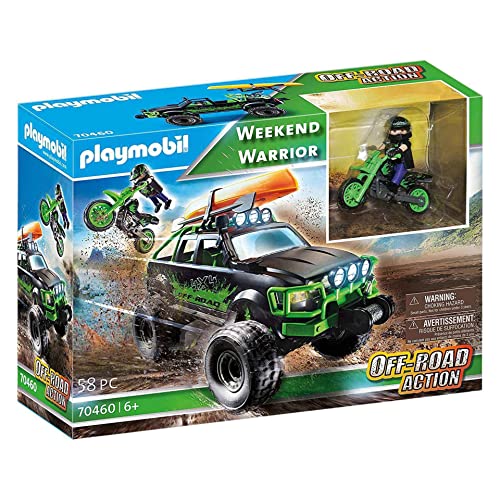 Playmobil 70299 Off-road Action Weekend Warrior (Peluches e Bonecas) PLAYMOBIL - Conjuntos de brinquedos - off road, veículo todo-o-terreno, figura, acessórios