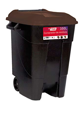 Caixote do Lixo TAYG ECO 100L (Preto e Castanho) TAYG - Lixeiras e cestos de lixo - caixote lixo, tayg eco, preto, castanho, polipropileno, espanha