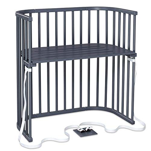 Berço de Viagem BABYBAY Boxspring Cinzento (66 x 101.5 x 76 cm) Tobi GmbH & Co. Kg - Móveis para bebês e crianças pequenas - berço, viagem, boxspring, cinzento