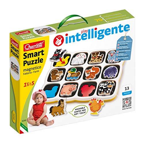Puzzle QUERCETTI 3D Animais (Idade Mínima: 4) Quercetti - Quebra-cabeças de madeira e com pinos - puzzle, magnético, 3D, animais, 4 anos
