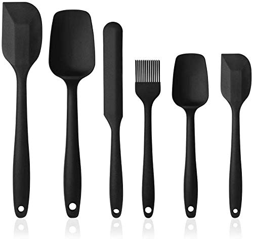 Utensílios de Cozinha SILICONESILICONE 6 Espátulas YIQI - Conjuntos de utensílios de cozinha - silicone, alimentar, antiaderente, resistente ao calor