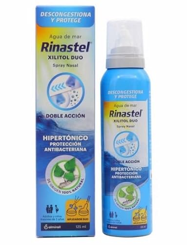 Spray Nasal RINASTEL Xilitol Duo Spray Nasal (125 ml) ALMIRALL - Medicamentos e drogas - 125 ml, pulverização duplo, limpeza fossas nasais, prevenção infecções