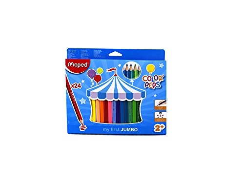 Lápis Colorido Maped (24 Unidades) (Recondicionado Como Novo) Cofrap Española - Lápis - 24 unidades, tinta não ácida, resistente, crianças a partir de 3 anos