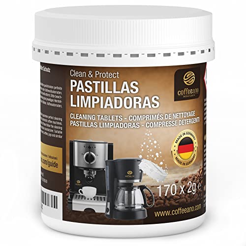 Pastilhas Limpeza Máquinas Café COFFEEANO 170 Coffeeano - Peças de reposição para cafeteiras e máquinas de espresso - pastilhas limpa-filtros, anti-bacteriana, gorduras, odores