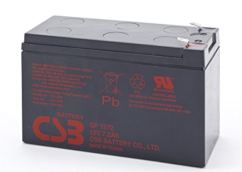 Pilhas Recarregáveis CSB BATERIA GP1272 7,2AH 12V CSB Battery - Baterias - 12V, 7.2ah, recarregável, preto