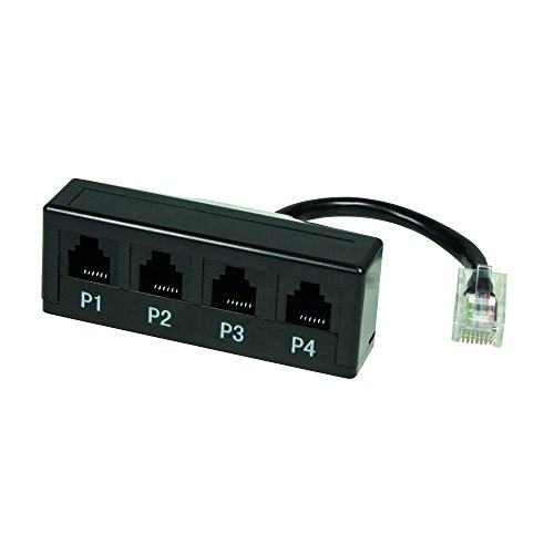 Cabo de Rede LOGILINK (RJ45 - RJ11 - 10 cm - Preto) Logilink - Tomadas de telefone e dados - rj45, rj11, 10 cm, preto