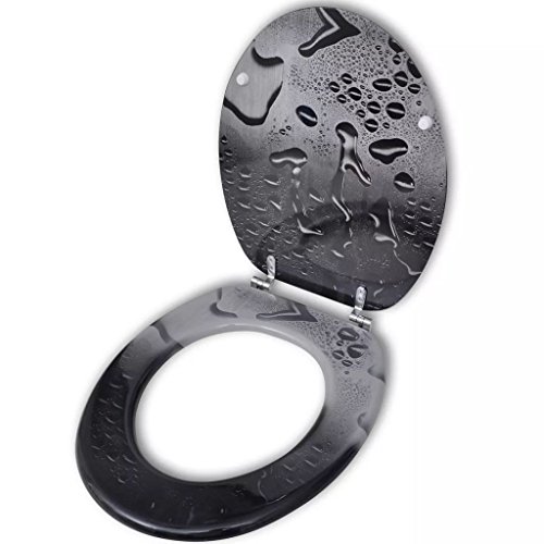 Tampa de Sanita VidaXL de MDF Design Gota de Água vidaXL - Assentos de sanita e bidé - sanita, vidaxl, MDF, gota de água