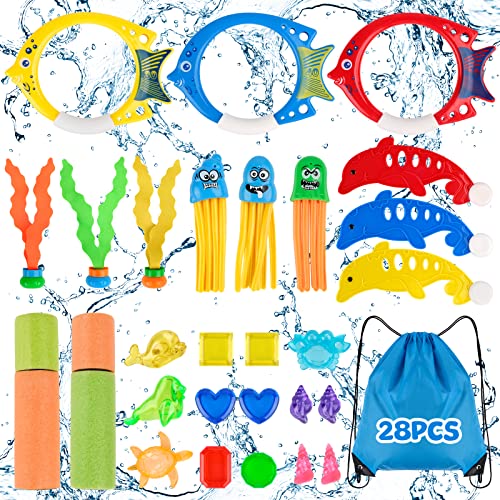 Conjunto de Brinquedos de Natação WUGU (Idade Mínima: 3) WuGU - Brinquedos de piscina - conjunto, brinquedos, natação, 28 peças, estilos ricos