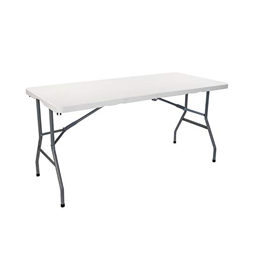 Mesa de Jantar INNOVATION HOME FURNISH MESACATWHT (Branco - Aço - 150x80x75 cm) THINIA HOME - Conjuntos de móveis - aço, plástico branco, 150x80x75 cm
