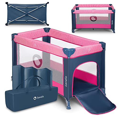 Berço de Viagem LIONELO Stefi Pink Rose LIONELO - Móveis para bebês e crianças pequenas - berço, viagem, lioneo, stefi, pink, rose