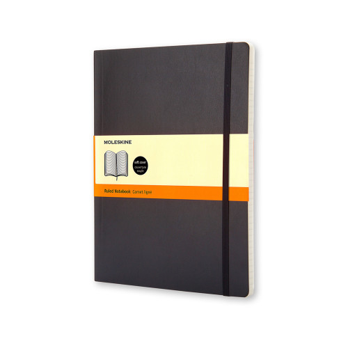 Caderno MOLESKINE Soft A4 com Linhas Preta e Cinza Moleskine - Cadernos e bloco de notas - soft, a4, linhas pretas, cinzentas