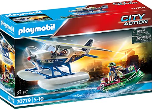 Playmobil 70779 Polícia Avião de Resgate (Jogos de Construção) PLAYMOBIL - Conjuntos de brinquedos - polícia, avião, resgate, jogos