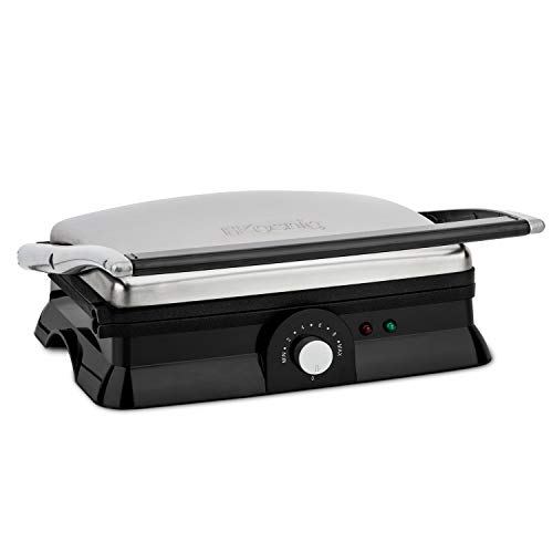 Grelhador de Mesa H.KOENIG GR20 (2000 W) H.Koenig - Torradeiras e grelhadores - 2000 W, preto prateado, aço inoxidável