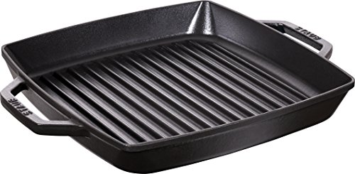 Grelhador Quadrado 28Cm com Asas Da Staub 12012823 - Preto STAUB - Chapas e grelhadores - 28 cm, alumínio, preto, todo tipo de cozinhas