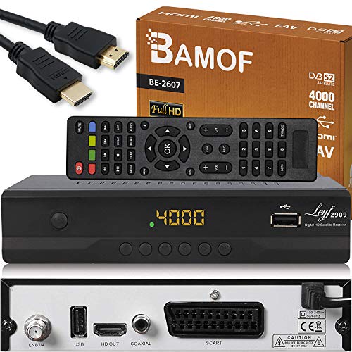 Recetor de TV por satélite BAMOF BE-2607 (Full HD) Bamof - Áudio - full hd, satélite, usb, sintonizador digital