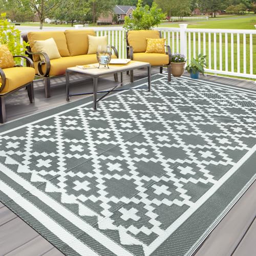 Tapete de Exterior de Plástico Reversível e Impermeável 150X245 Cm Capslpad - Tapetes - plástico, impermeável, reversível, castanho