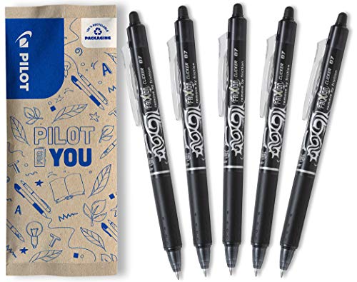 Caneta de Gel PILOT Frixion Clicker Preto (0.7 mm) Pilot - Canetas - tinta base água, não tóxica, fácil lavável, traço 0,7mm