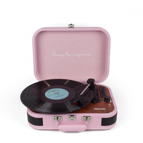 Gira-Discos PRIXTON VC600 (Automático - Velocidade: 33 1/3 - 45 - 78) PRIXTON - Áudio - bluetooth, rádio FM, 33.3-45-78 rpm, saídas RCA, auscultadores