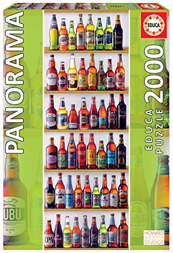 Puzzle 2D EDUCA BORRAS Cervejas del mundo panorama (2000 piezas) EDUCA - Quebra-cabeças - cervejeiras, 2000 peças, 2d, mundo