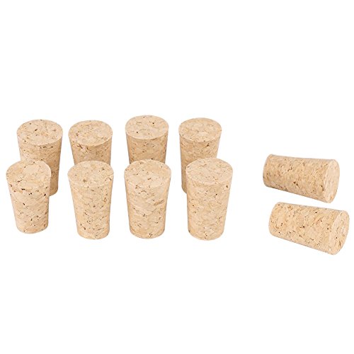 Conjunto de 10 Tampões em Corte Natural para Garrafas de Vinho e Cerveja (20 x 15 x 35 mm) Hilitand - Rolhas de garrafa e conservadores - tampões, garrafas de vinho, garrafas de cerveja