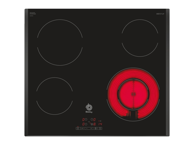 Placa de Vitrocerâmica BALAY 3EB721LR (Elétrica - 59.5 cm - Preto) Balay - Cooktops - vitrocerâmica, elétrica, 59.5 cm, preto