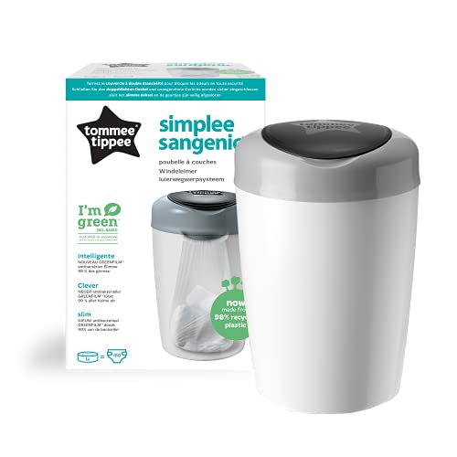 Caixote do lixo Tommee Tippee | Cinzento (Armazenamento e limpeza) Tommee Tippee - Lixeiras e cestos de lixo - fraldas, 2 válvulas, multiespessas, 18 unidades