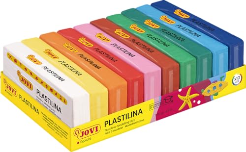 Jogos Didáticos JOVI 10 Pastillas Coloridas Jovi - Materiais de cerâmica e escultura - 10 pastilhas, coloridas, vegetal, motricidade fina