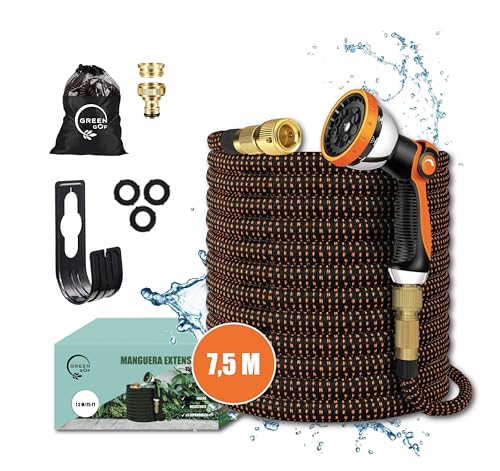 Mangueira de Jardim GREENGOF Premium com Bocal de Pulverização (7.5 m) GREEN GOF - Mangueiras de jardim - jardim, 7.5m, bocal de pulverização