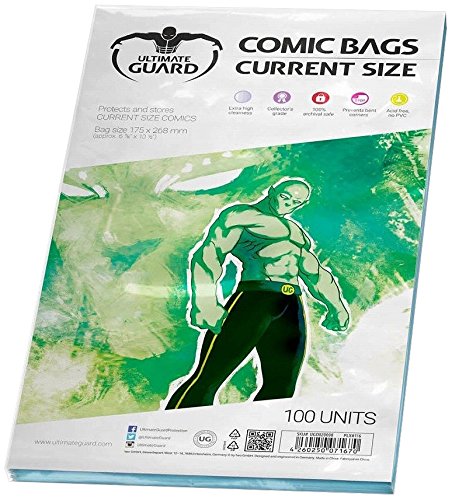 Ultimate Guard Ugd020008 BOLSAS DE COMIC (100 UNIDADES) Ultimate Guard - Brinquedos e jogos - plástico, transparente, proteção, 100 unidades