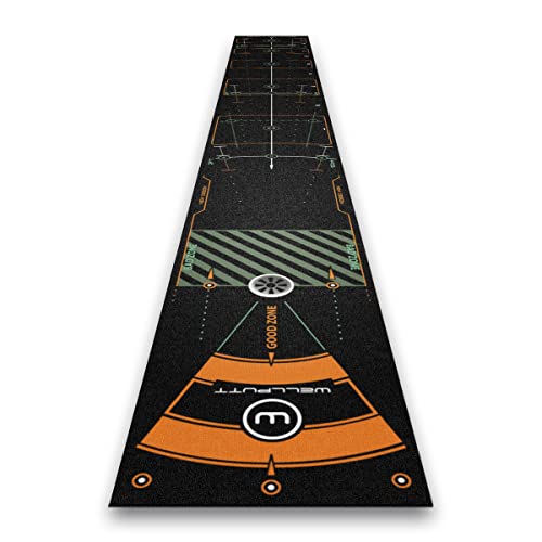 Tapete de Prática de Putting Wellputt 4M Preto Wellputt - Acessórios de treino de golfe - prática, putting, preto