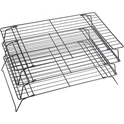 Base de armazenamento Kitchen Craft KC3TTRAYNS | Cinza (Armazenamento e limpeza) Kitchen Craft - Organizadores de cozinha - prateleira, antiaderente, lavável, 3 níveis