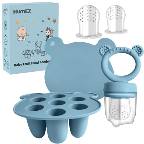 Muméz 1 Conjunto de Chupeta e Comedouro de Frutas MumEZ - Chupetas e mordedores - chupeta, comedouro de frutas, silicone, antiaderente