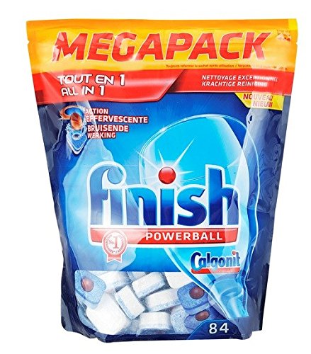 Recarga Máquina de Lavar Roupa FINISH POWERBALL ALL IN ONE Finish - Desinfetantes domésticos - sabão, detergente, 30 doses, finish