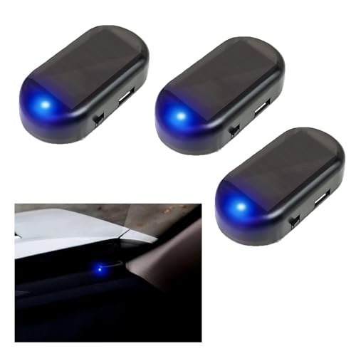 Luz Led Solar Anti-Roubo 3 Unidades Azul YOUNLEN - Segurança e proteção para veículos - luz LED, solar, anti-roubo, azul