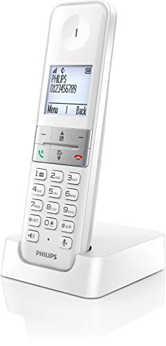 Telefone Philips D4701W/34 | Branco (Telefone Sem Fio) Philips - Telefonia - sem fio, branco, interior 50m, exterior 300m