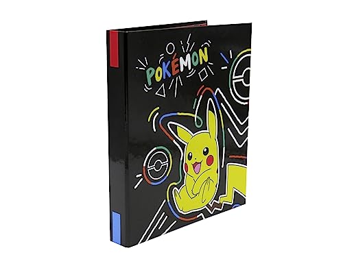 Pokémon - Pasta com 4 Argolas - Squirtle CYP BRANDS - Pastas Organizadoras - pokemon, squirtle, pasta, 4 argolas, canetas