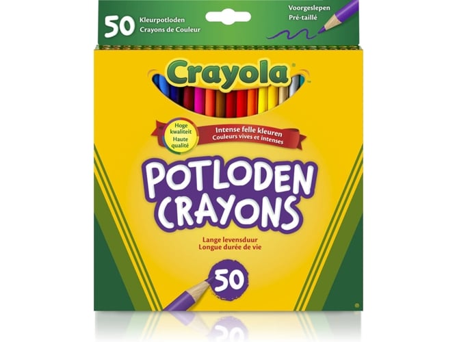 Lápis de Cor CRAYOLA 50 Coloured Pencils (50 Un - Multicor) CRAYOLA - Lápis - 50 cores, vivas, brilhantes, fáceis de usar