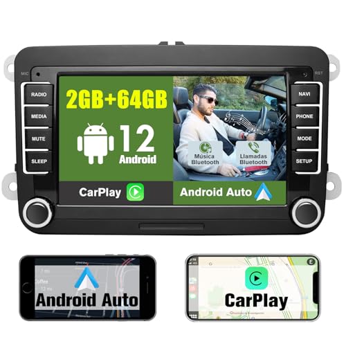 Autorrádio AWESAFE 2GB+64GB Radio Android 12.0 para Coche com Ecrã Bluetooth 2 DIN para VW AWESAFE - Ferramentas de medição e sensores - 2 din, bluetooth, 64gb, android 12.0, apple carplay, android auto