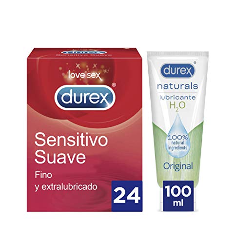 Preservativos DUREX Sensitivo (24 un) + Líquido DUREX - Cuidados pessoais - sensível, 24 unidades, líquido