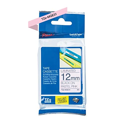 Cassete de Fita de Etiquetar BROTHER TZE-MQE31 Preto sobre rosa Brother - Fitas para impressora - preto, rosa, tze, P-Touch